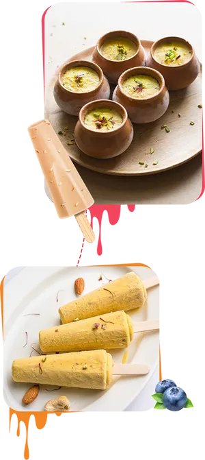 Traditionaland Modern Kulfi Varieties PNG