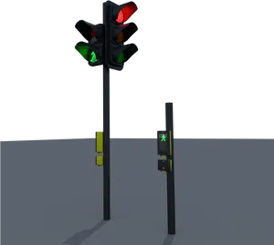 Traffic Lightand Pedestrian Signal PNG image