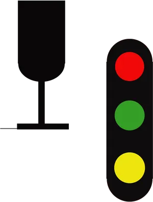 Traffic Lightand Wine Glass Icon PNG image