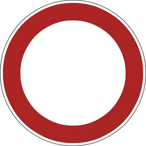 Traffic No Entry Sign