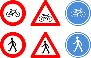 Traffic Signsfor Cyclistsand Pedestrians PNG