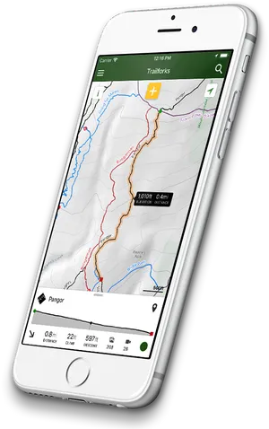 Trail Map Appi Phone Display PNG image