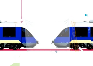 Train Cleaning Crew Illustration PNG image