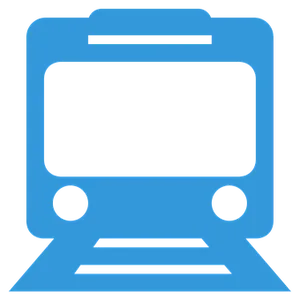 Train Icon Blue Background