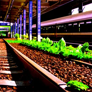 Train Station Garden PNG Ecn