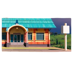 Train Station In The Countryside Png Kgi57 PNG image