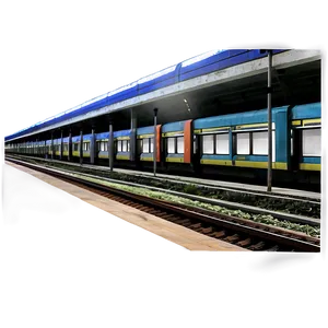 Train Station With Modern Trains Png Xno48 PNG image