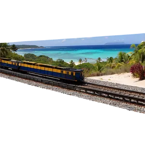 Train Track By The Sea Png Dmd PNG image