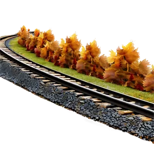 Train Track In Autumn Png 06212024 PNG image