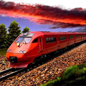 Train Tracks Sunset PNG Hoc