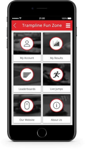 Trampoline App Interface PNG image