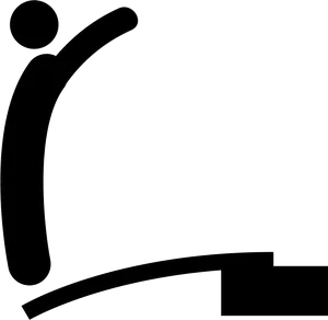 Trampoline Jump Silhouette Icon