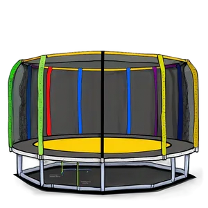 Trampoline With Safety Net Png 05242024 PNG image