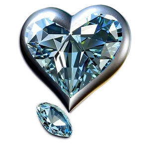 Tranquil Diamond Heart PNG 06262024