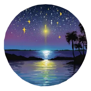 Tranquil Lakeside Star Gazing PNG Yun62 PNG
