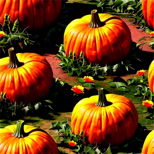 Tranquil Pumpkin Patch Morning Png 06122024 PNG image