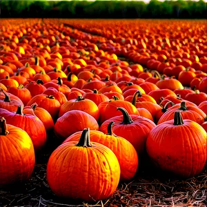 Tranquil Pumpkin Patch Morning Png Diu PNG image