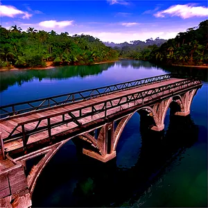 Tranquil River Bridge Png Gbg58 PNG image