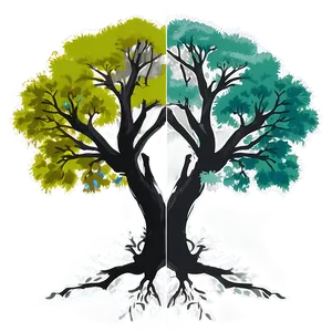 Tranquil Tree Silhouette Png 06292024 PNG image