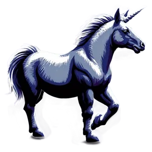 Tranquil Unicorn Silhouette PNG 06282024