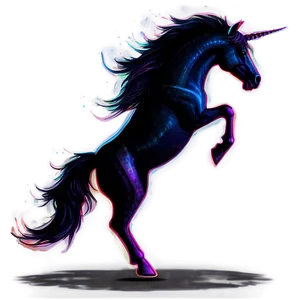 Tranquil Unicorn Silhouette PNG 96