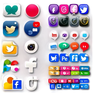 Transparent Background Social Media Icons PNG Aif16 PNG