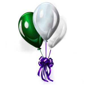Transparent Background White Balloon PNG 6