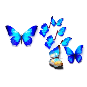 Transparent Blue Butterflies Png Ybt18 PNG image