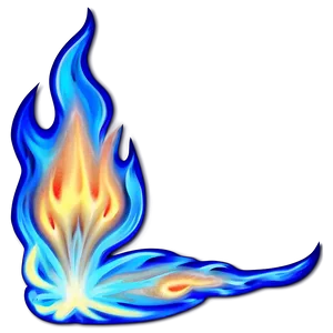 Transparent Blue Fire PNG 36