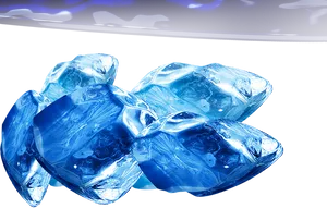 Transparent Blue Ice Cubes PNG image