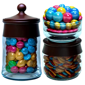 Transparent Candy Jar PNG 06292024