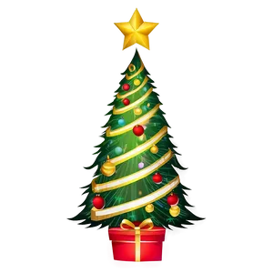 Transparent Christmas Tree Scene PNG Bxu