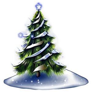 Transparent Christmas Tree Scene PNG Mwk