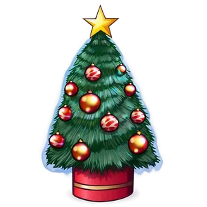 Transparent Christmas Tree Sketch PNG 05262024