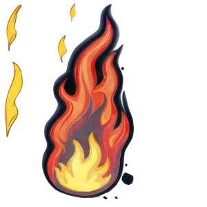 Transparent Fire Drawing PNG 12 PNG