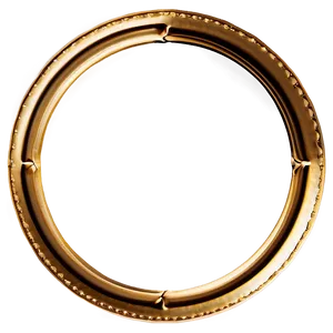 Transparent Gold Circle Frame PNG 06262024