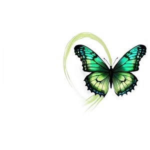 Transparent Green Butterfly Drawing PNG 06202024 PNG