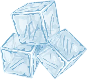 Transparent Ice Cubes Illustration PNG image