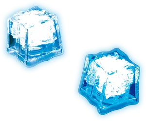 Transparent Ice Cubeson Blue Background.png PNG image