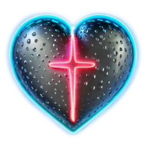 Transparent Neon Heart PNG 06122024 PNG