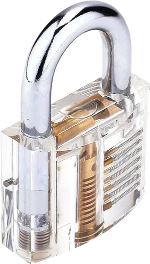 Transparent Padlock Security Device PNG image