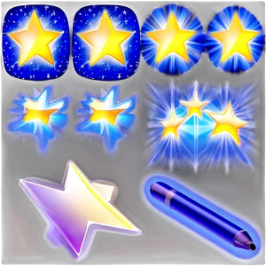Transparent Stars For Editing PNG 05252024