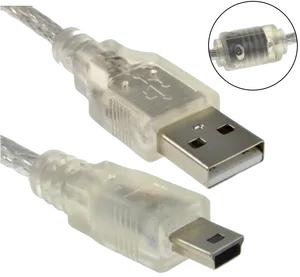 Transparent U S B Cable PNG image