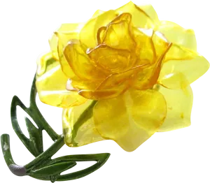 Transparent Yellow Rose Art PNG image