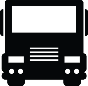 Transport Truck Silhouette Graphic PNG