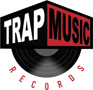 Trap Music Records Logo Vinyl Design PNG image