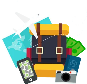 Travel Essentials Graphic PNG image