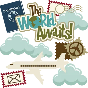 Travel Inspired Stickers Graphic PNG image