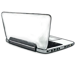 Travel Laptop Outline PNG 05032024