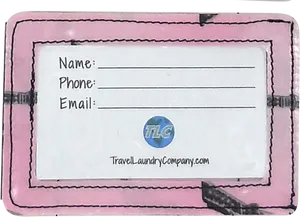 Travel Laundry Company Luggage Tag PNG image